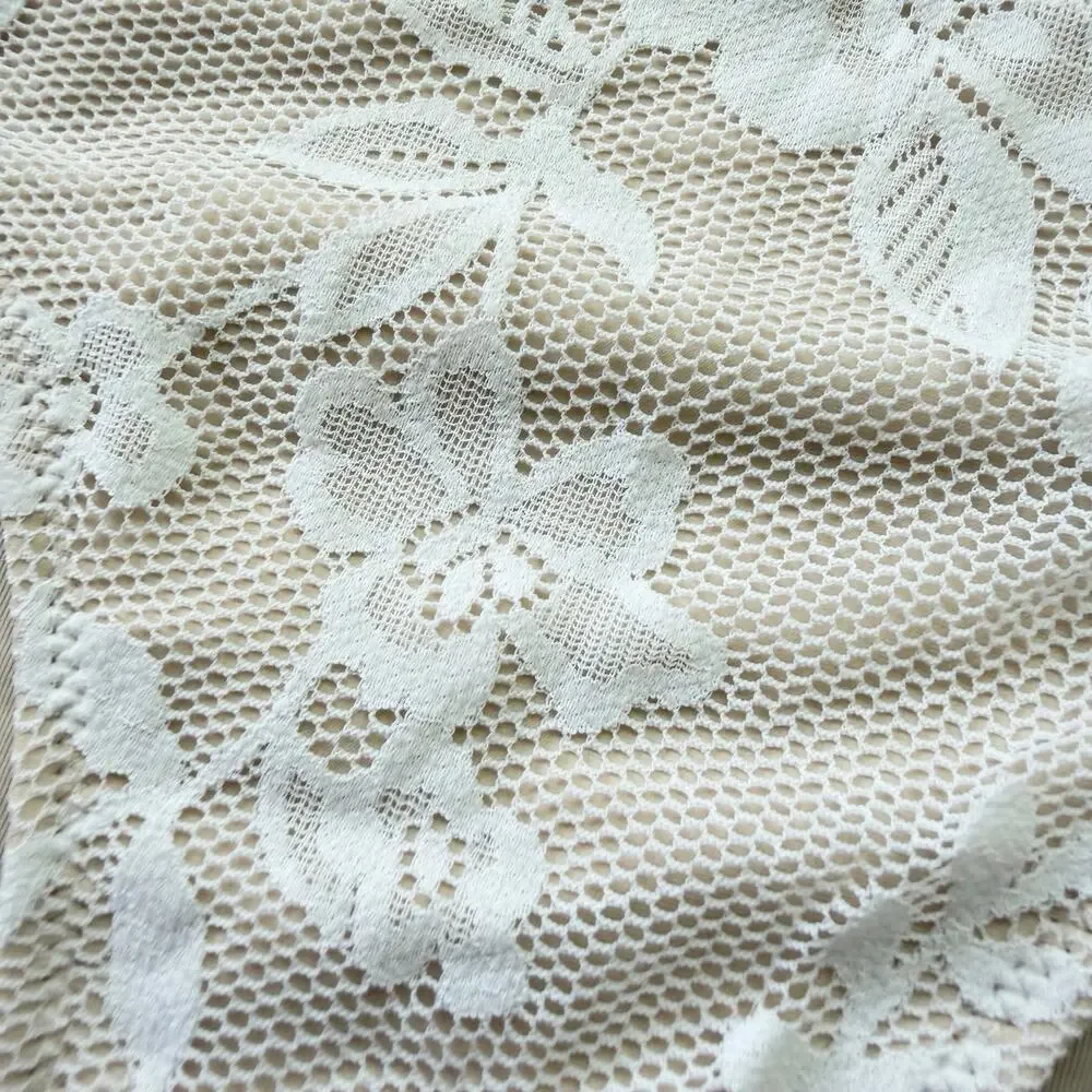 Aerie Floral Ivory Lace Triangle Bikini Set Women’s Size Small
